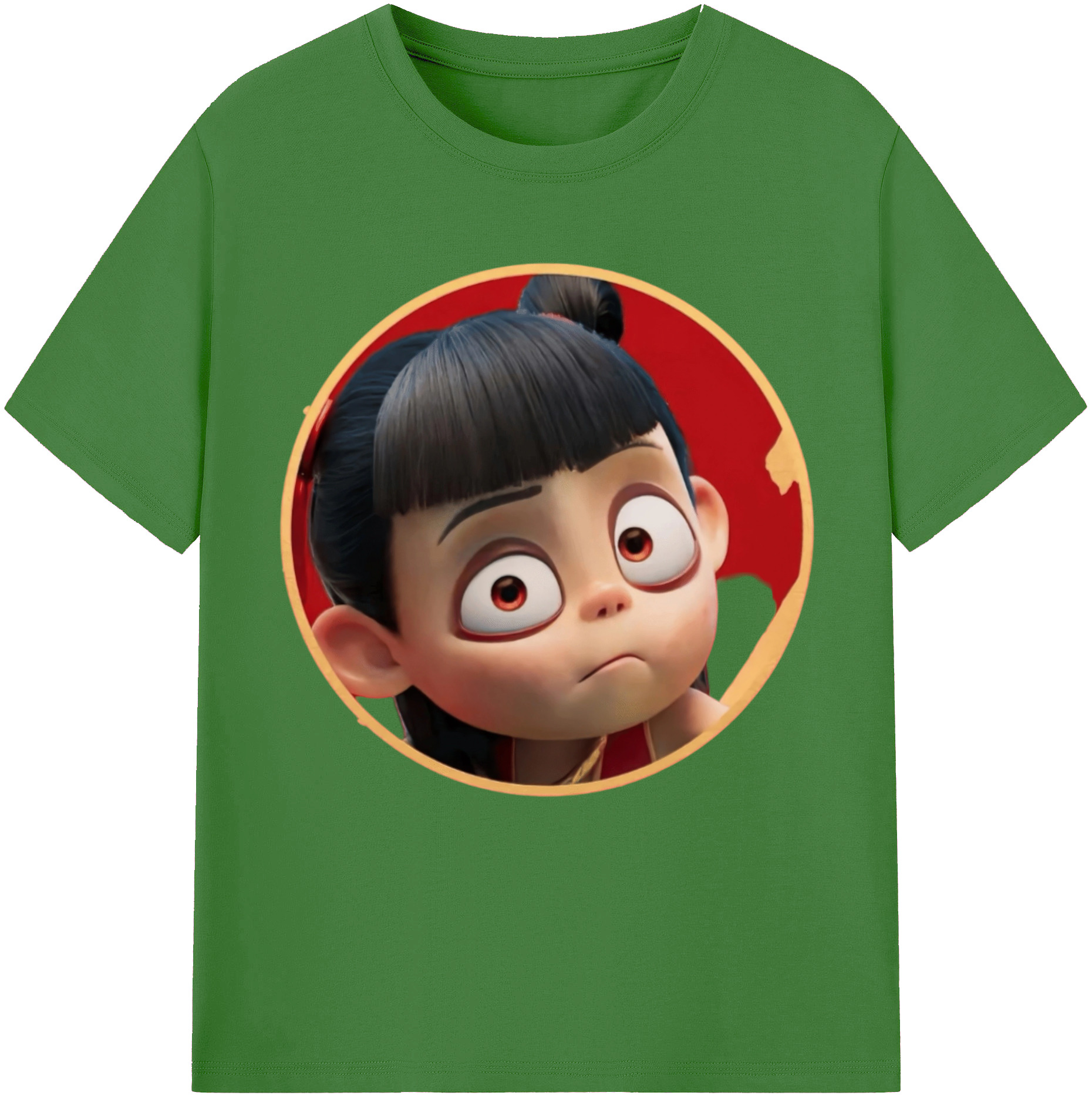 （画像用） Ne Zha 2 ナタ 魔童の大暴れ レディースカジュアルプリントTシャツ（綿100％）